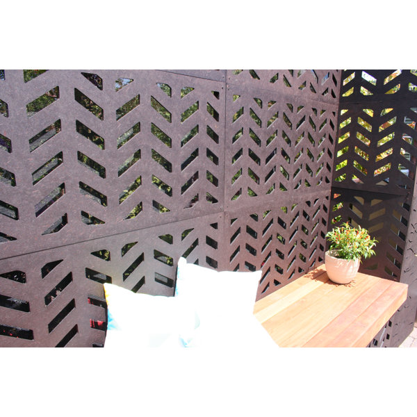 OUTDECO 4 ft. H x 2 ft. W Herringbone Fence Panel Wayfair